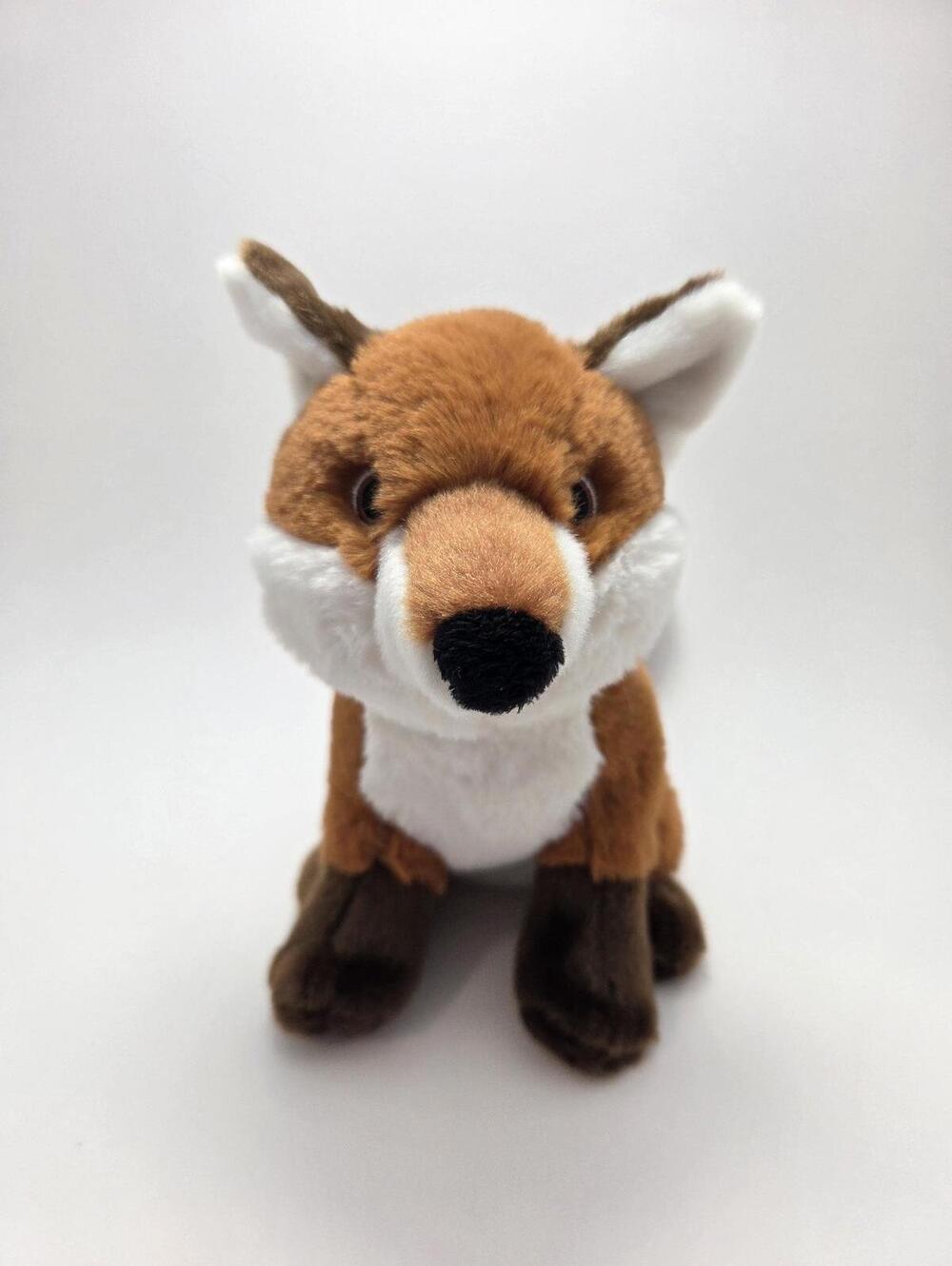 Aurora Eco Nation Gray Sitting Wolf Plush (9 inch)